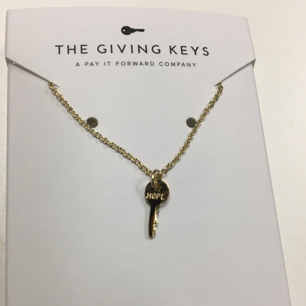 Dainty Gold Plated Necklace with Key Pendant